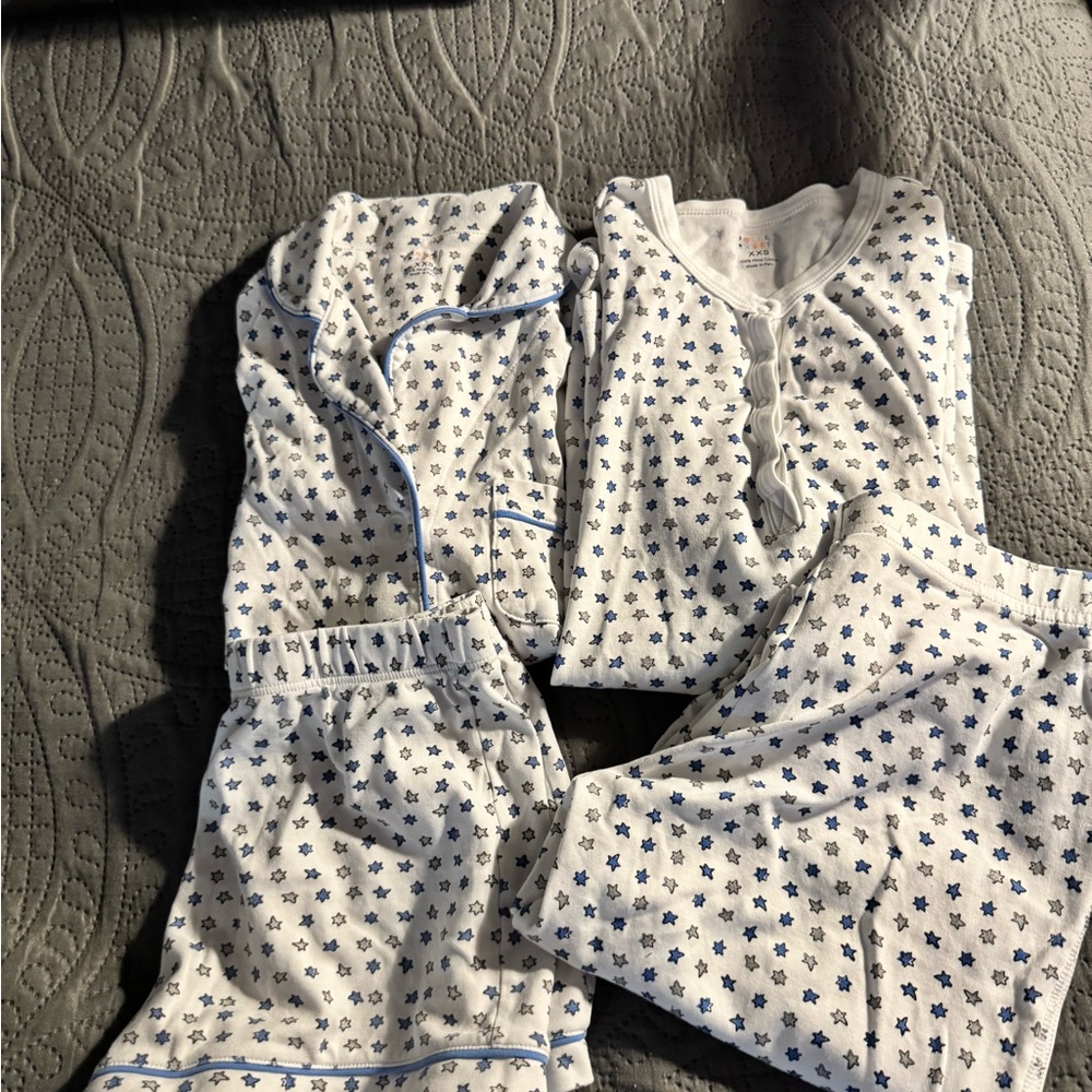 Roberta Roller Rabbit White and Blue Pajama Set Soft and Comfortable